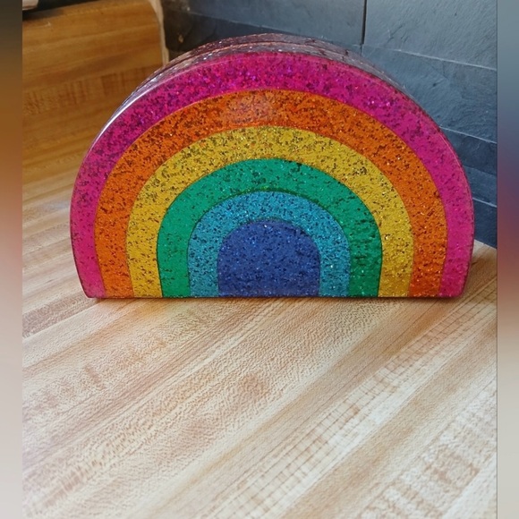 Kurt Geiger London Rainbow Clutch Crossbody Purse Bag - Picture 3 of 7